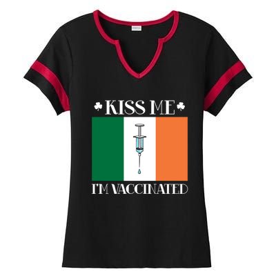 Vaccinated Vaccination Irish Gift I Fun Paddys Day Cool Gift Ladies Halftime Notch Neck Tee