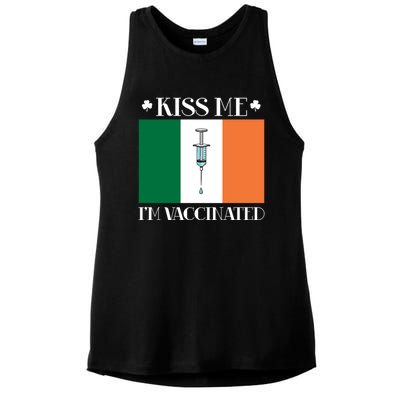 Vaccinated Vaccination Irish Gift I Fun Paddys Day Cool Gift Ladies PosiCharge Tri-Blend Wicking Tank