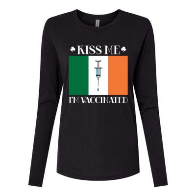 Vaccinated Vaccination Irish Gift I Fun Paddys Day Cool Gift Womens Cotton Relaxed Long Sleeve T-Shirt