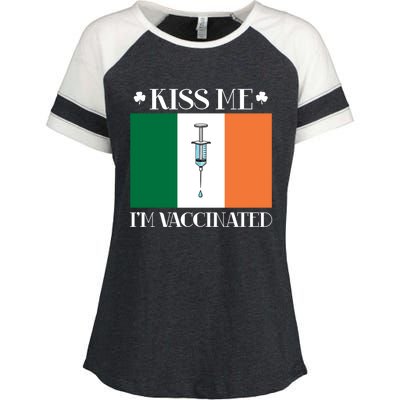 Vaccinated Vaccination Irish Gift I Fun Paddys Day Cool Gift Enza Ladies Jersey Colorblock Tee