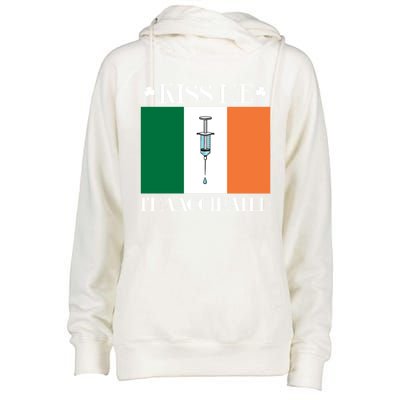 Vaccinated Vaccination Irish Gift I Fun Paddys Day Cool Gift Womens Funnel Neck Pullover Hood