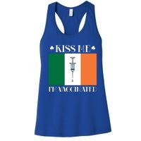 Vaccinated Vaccination Irish Gift I Fun Paddys Day Cool Gift Women's Racerback Tank