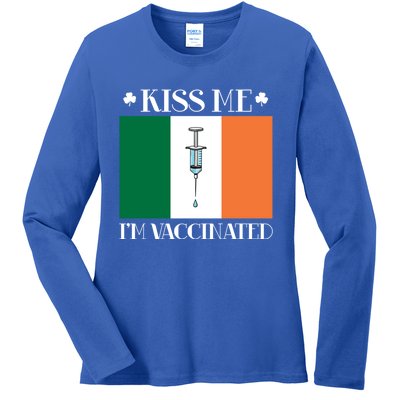 Vaccinated Vaccination Irish Gift I Fun Paddys Day Cool Gift Ladies Long Sleeve Shirt