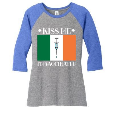 Vaccinated Vaccination Irish Gift I Fun Paddys Day Cool Gift Women's Tri-Blend 3/4-Sleeve Raglan Shirt