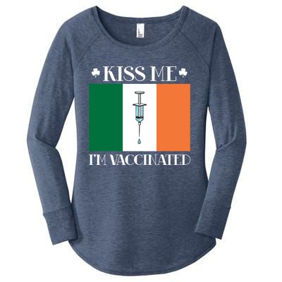 Vaccinated Vaccination Irish Gift I Fun Paddys Day Cool Gift Women's Perfect Tri Tunic Long Sleeve Shirt