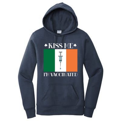 Vaccinated Vaccination Irish Gift I Fun Paddys Day Cool Gift Women's Pullover Hoodie