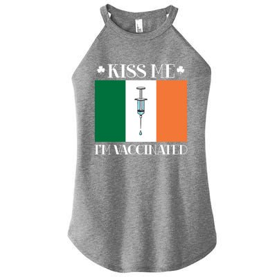 Vaccinated Vaccination Irish Gift I Fun Paddys Day Cool Gift Women's Perfect Tri Rocker Tank