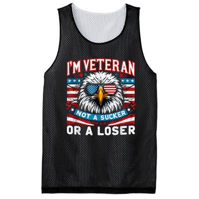 Veteran Vintage IM Veteran Not A Sucker Or A Loser Military Mesh Reversible Basketball Jersey Tank