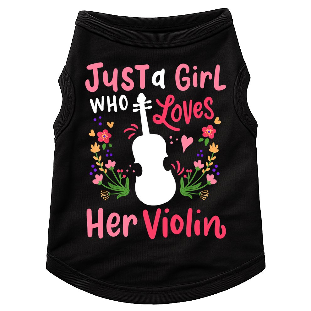 Violin Violinist Just A Girl Who Loves Her Violin Cool Gift Doggie Tank