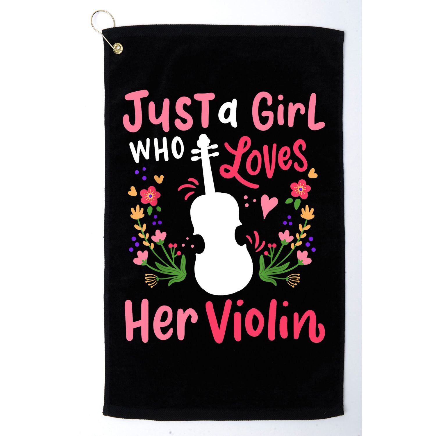 Violin Violinist Just A Girl Who Loves Her Violin Cool Gift Golf Towel