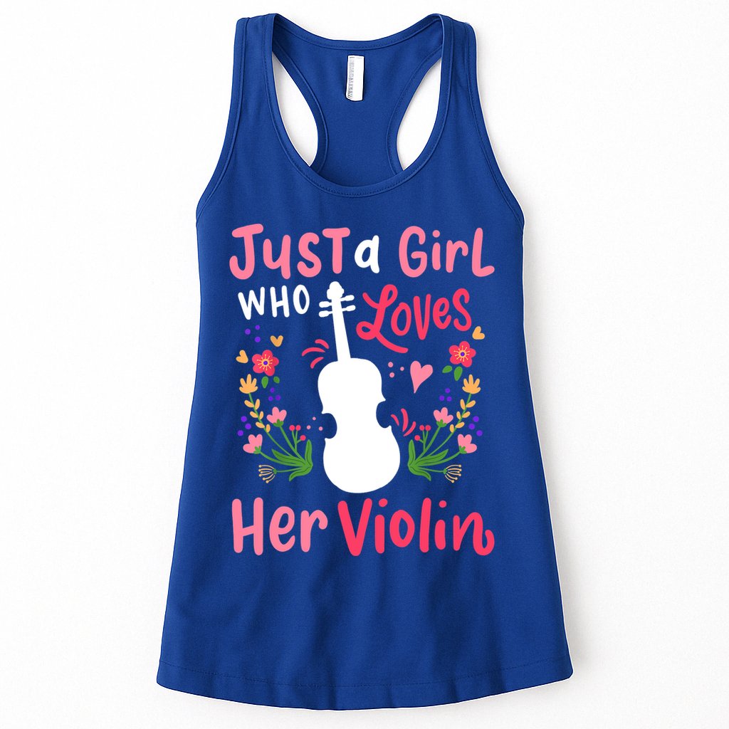 Violin Violinist Just A Girl Who Loves Her Violin Cool Gift Womens Tank Top