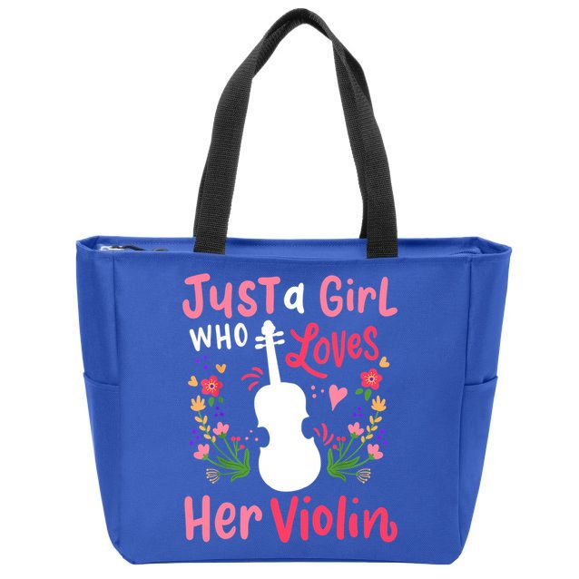Violin Violinist Just A Girl Who Loves Her Violin Cool Gift Zip Tote Bag