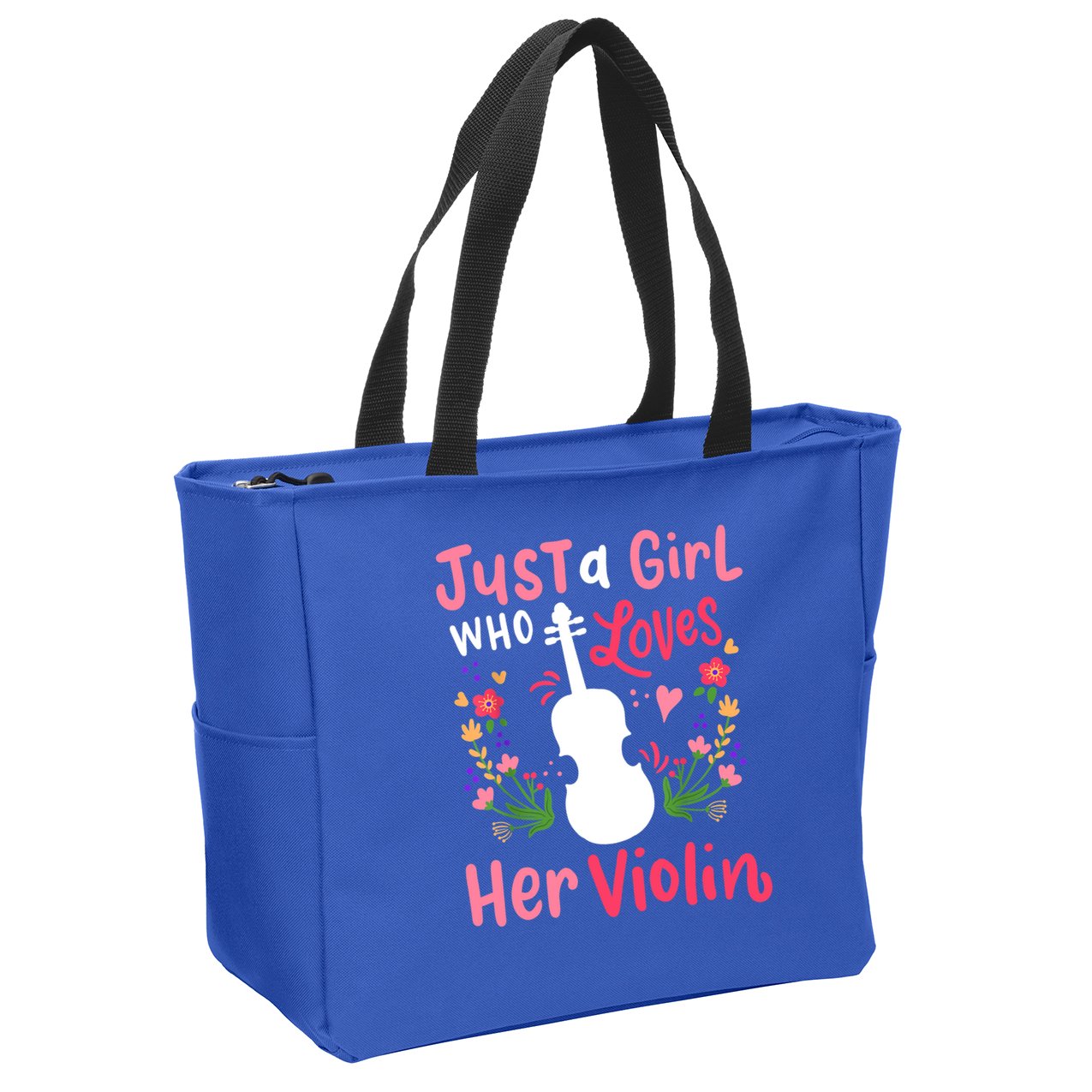 Violin Violinist Just A Girl Who Loves Her Violin Cool Gift Zip Tote Bag