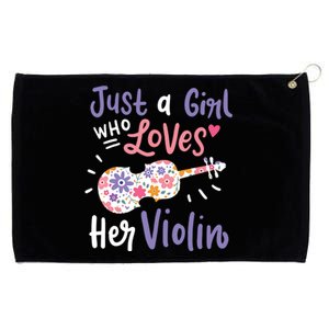 Violin Violinist Just A Girl Who Loves Her Violin Gift Grommeted Golf Towel