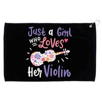 Violin Violinist Just A Girl Who Loves Her Violin Gift Grommeted Golf Towel