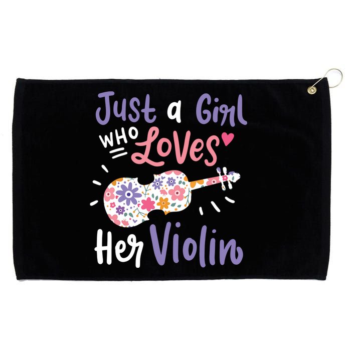 Violin Violinist Just A Girl Who Loves Her Violin Gift Grommeted Golf Towel