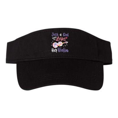 Violin Violinist Just A Girl Who Loves Her Violin Gift Valucap Bio-Washed Visor