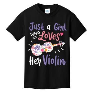 Violin Violinist Just A Girl Who Loves Her Violin Gift Kids T-Shirt