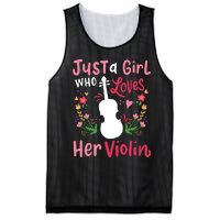 Violin Violinist Just A Girl Who Loves Her Violin Mesh Reversible Basketball Jersey Tank