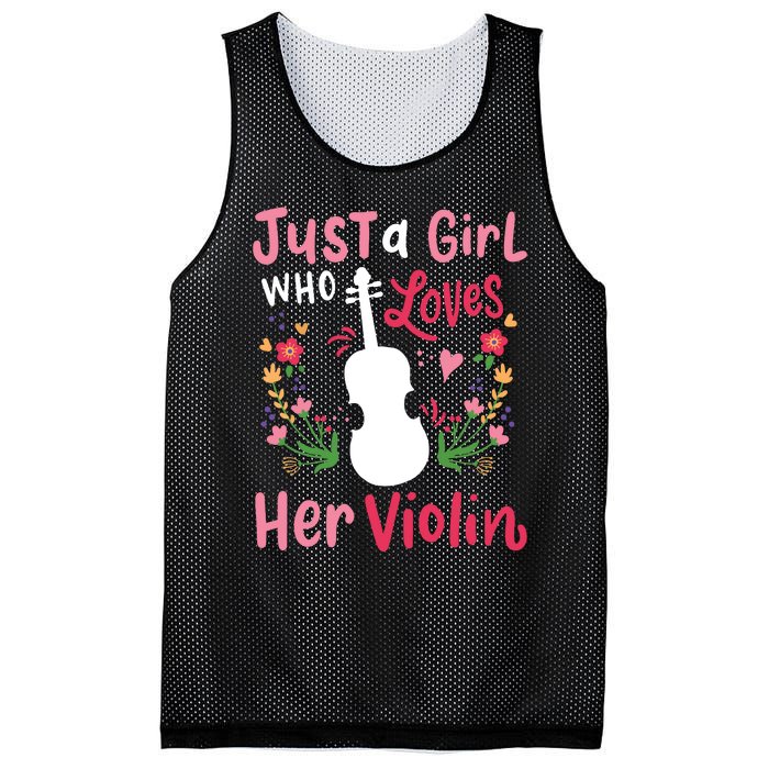 Violin Violinist Just A Girl Who Loves Her Violin Mesh Reversible Basketball Jersey Tank