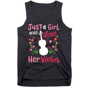 Violin Violinist Just A Girl Who Loves Her Violin Tank Top