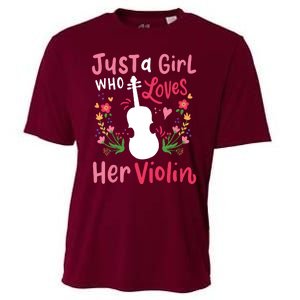 Violin Violinist Just A Girl Who Loves Her Violin Cooling Performance Crew T-Shirt