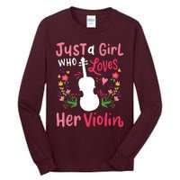 Violin Violinist Just A Girl Who Loves Her Violin Tall Long Sleeve T-Shirt