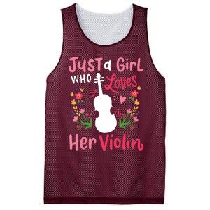 Violin Violinist Just A Girl Who Loves Her Violin Mesh Reversible Basketball Jersey Tank