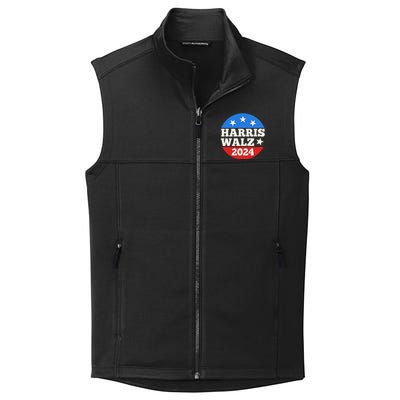 Vintage Vote Kamala Harris Tim Walz 2024 Election Emblem Collective Smooth Fleece Vest