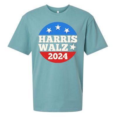 Vintage Vote Kamala Harris Tim Walz 2024 Election Emblem Sueded Cloud Jersey T-Shirt