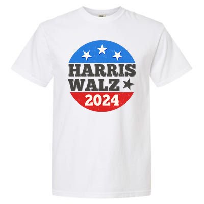 Vintage Vote Kamala Harris Tim Walz 2024 Election Emblem Garment-Dyed Heavyweight T-Shirt