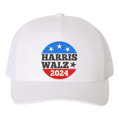 Vintage Vote Kamala Harris Tim Walz 2024 Election Emblem Yupoong Adult 5-Panel Trucker Hat