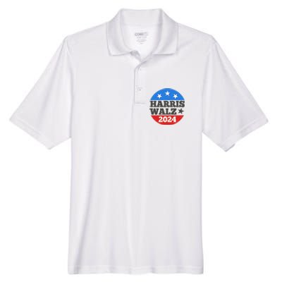 Vintage Vote Kamala Harris Tim Walz 2024 Election Emblem Men's Origin Performance Pique Polo