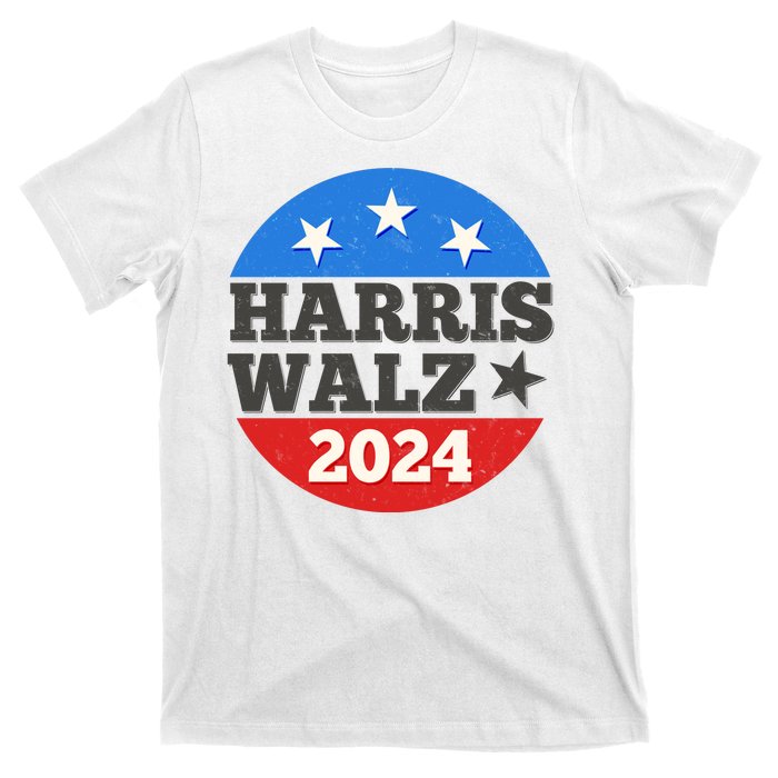 Vintage Vote Kamala Harris Tim Walz 2024 Election Emblem T-Shirt