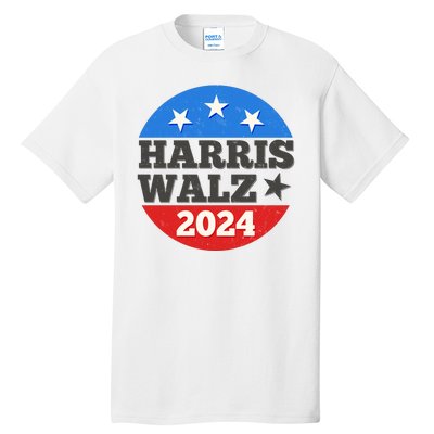 Vintage Vote Kamala Harris Tim Walz 2024 Election Emblem Tall T-Shirt