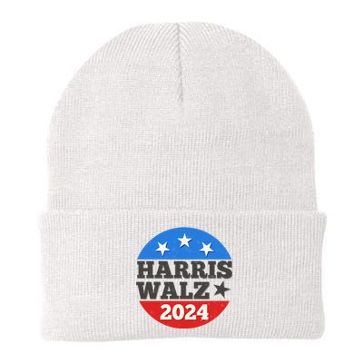 Vintage Vote Kamala Harris Tim Walz 2024 Election Emblem Knit Cap Winter Beanie