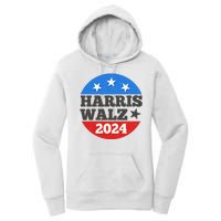 Vintage Vote Kamala Harris Tim Walz 2024 Election Emblem Women's Pullover Hoodie