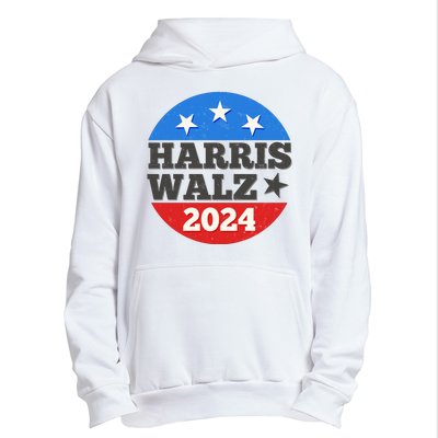 Vintage Vote Kamala Harris Tim Walz 2024 Election Emblem Urban Pullover Hoodie