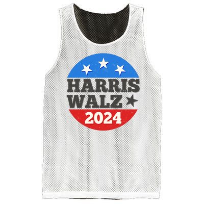 Vintage Vote Kamala Harris Tim Walz 2024 Election Emblem Mesh Reversible Basketball Jersey Tank