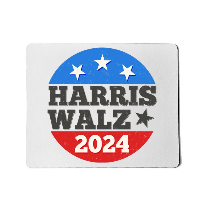 Vintage Vote Kamala Harris Tim Walz 2024 Election Emblem Mousepad