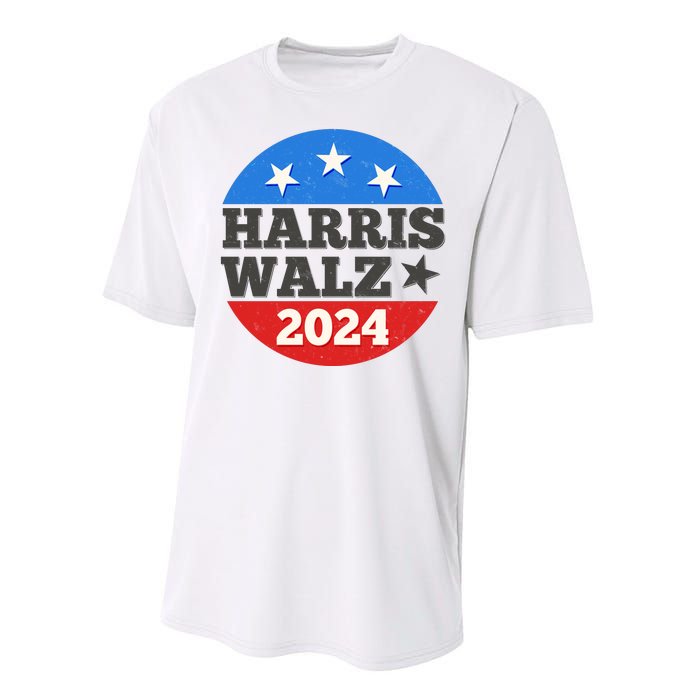 Vintage Vote Kamala Harris Tim Walz 2024 Election Emblem Performance Sprint T-Shirt