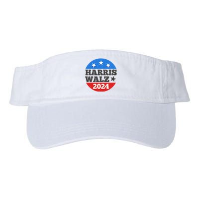 Vintage Vote Kamala Harris Tim Walz 2024 Election Emblem Valucap Bio-Washed Visor