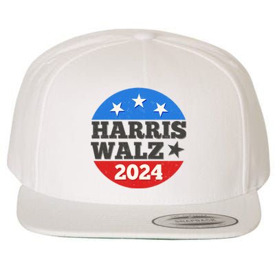 Vintage Vote Kamala Harris Tim Walz 2024 Election Emblem Wool Snapback Cap