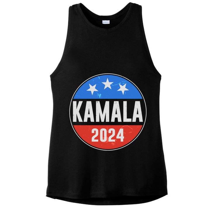 Vintage Vote Kamala 2024 Election Emblem Ladies PosiCharge Tri-Blend Wicking Tank