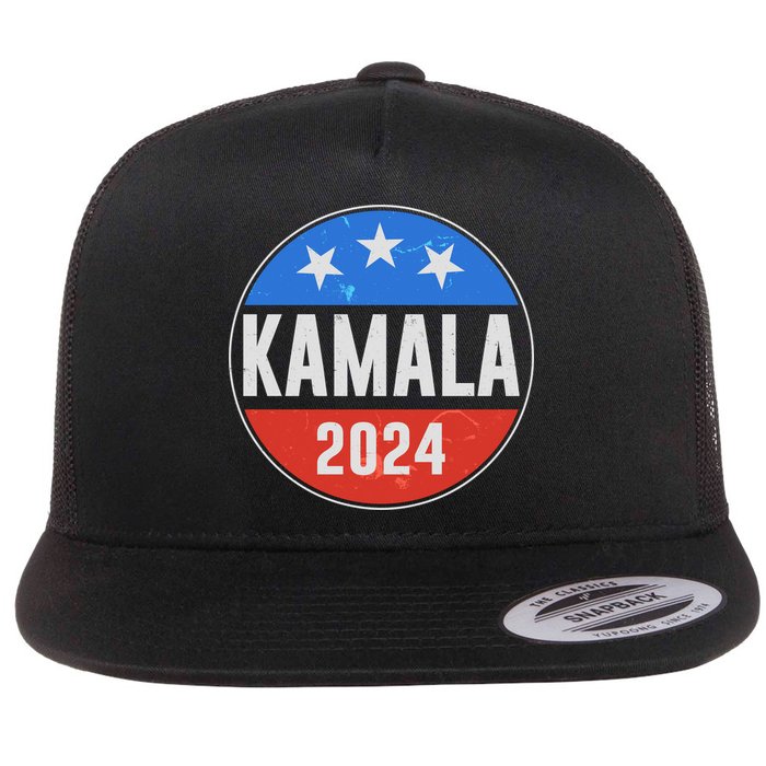 Vintage Vote Kamala 2024 Election Emblem Flatbill Hat