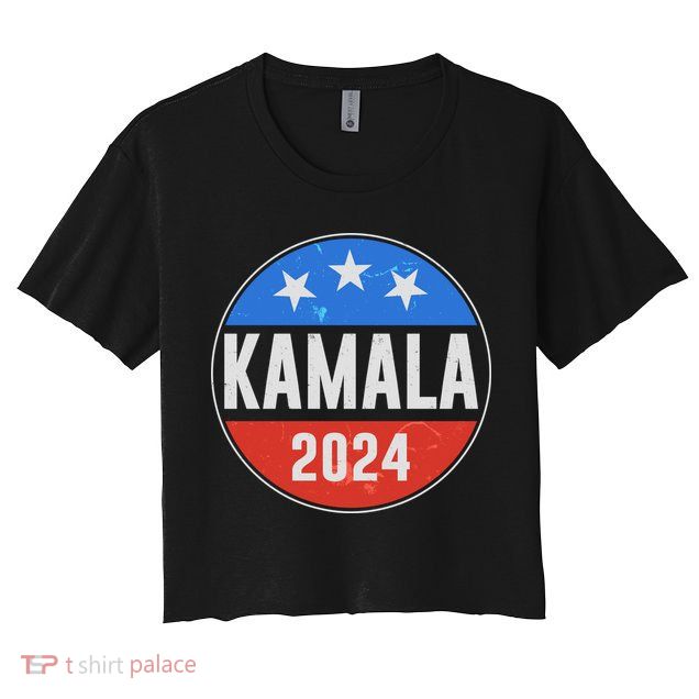 Vintage Vote Kamala 2024 Election Emblem Crop Top