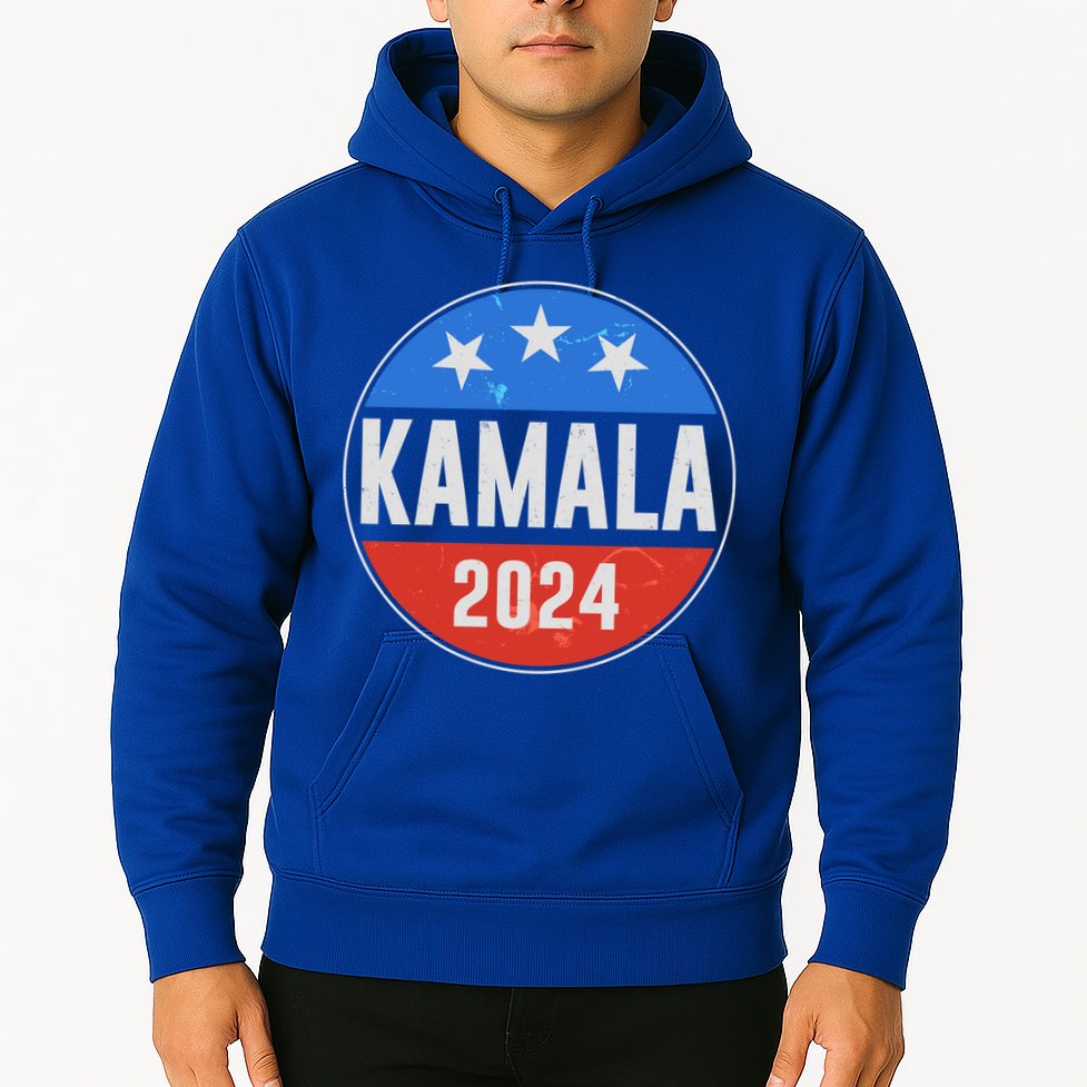 Vintage Vote Kamala 2024 Election Emblem Hoodie