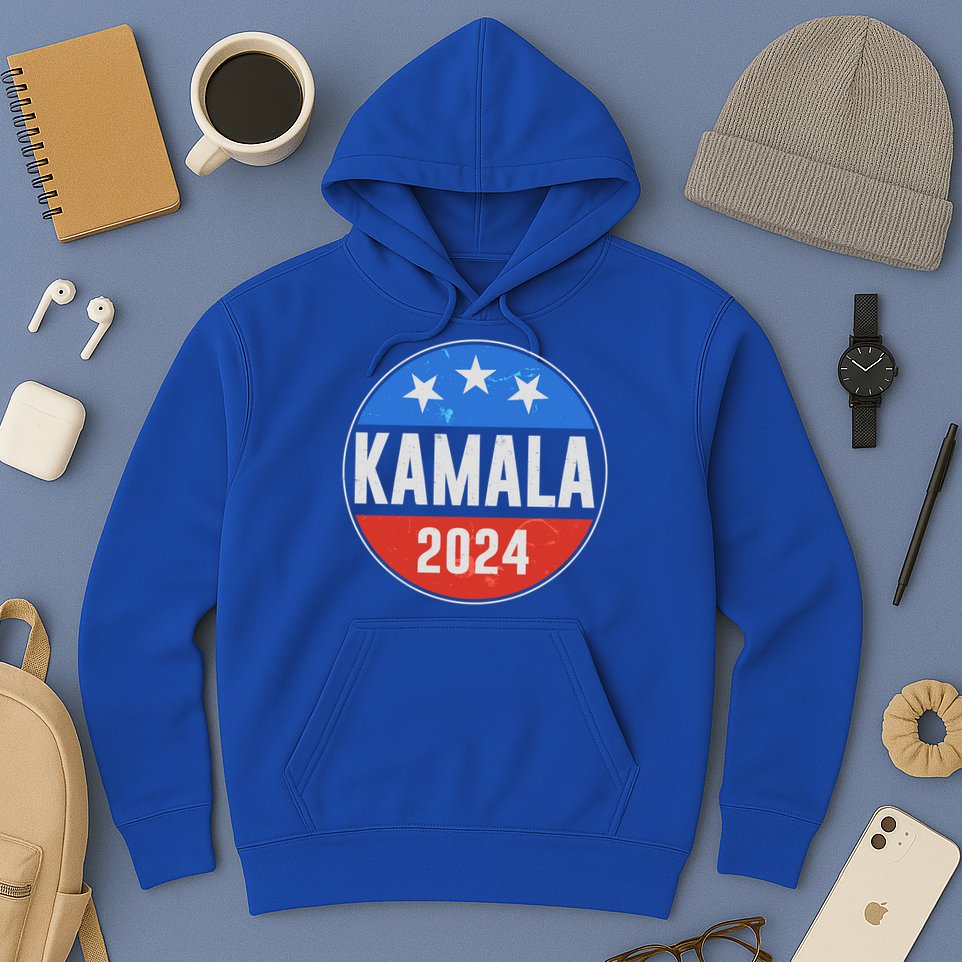 Vintage Vote Kamala 2024 Election Emblem Hoodie