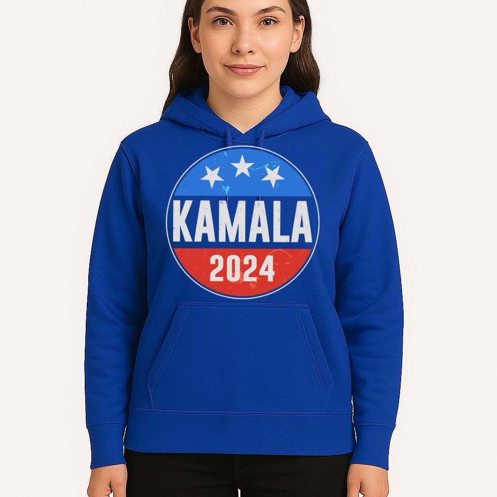 Vintage Vote Kamala 2024 Election Emblem Hoodie