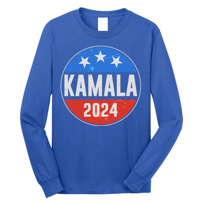 Vintage Vote Kamala 2024 Election Emblem Long Sleeve Shirt